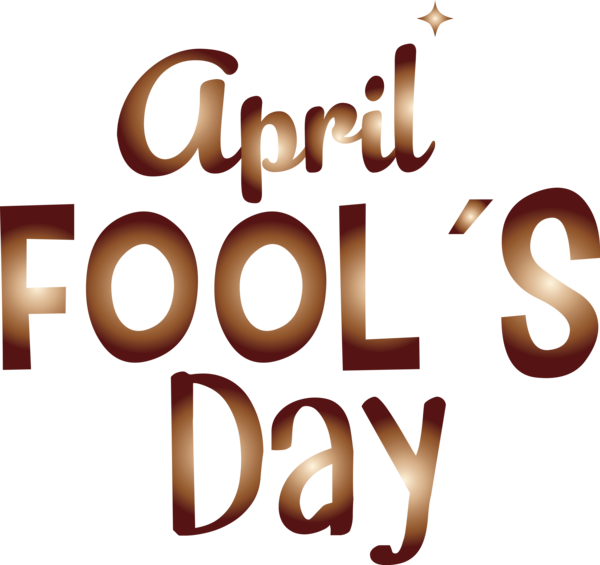 Transparent April Fool's Day Text Font Logo for April Fools for April Fools Day