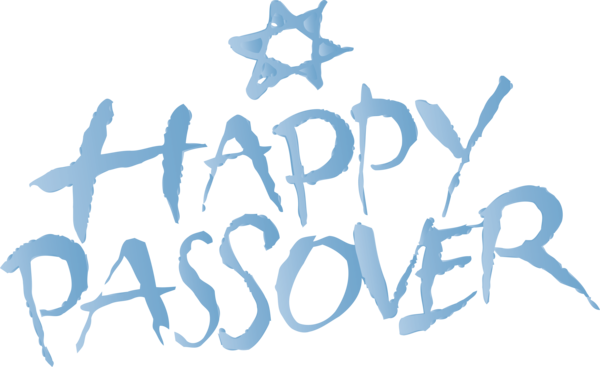 Transparent Passover Text Font Logo for Happy Passover for Passover