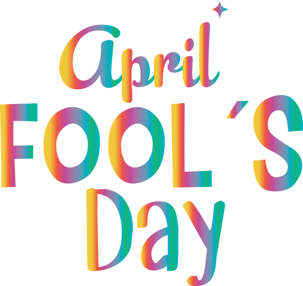 Transparent April Fool's Day Text Font Line for April Fools for April Fools Day