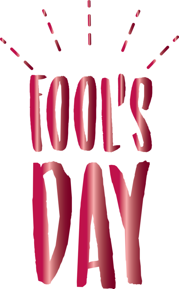 Transparent April Fool's Day Pink Text Font for April Fools for April Fools Day