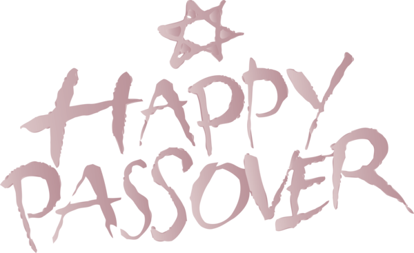 Transparent Passover Font Text Logo for Happy Passover for Passover