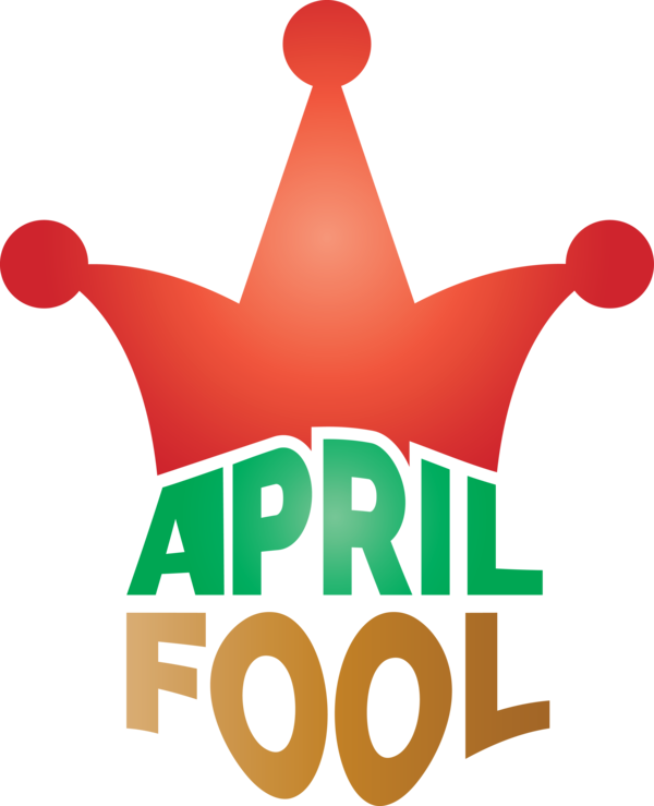 Transparent April Fool's Day Red Line Logo for April Fools for April Fools Day