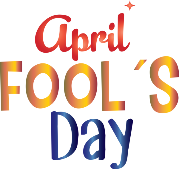 Transparent April Fool's Day Text Font Line for April Fools for April Fools Day