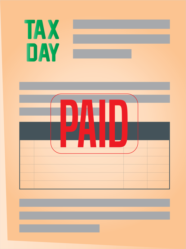 Transparent Tax Day Text Font Line for 15 April for Tax Day