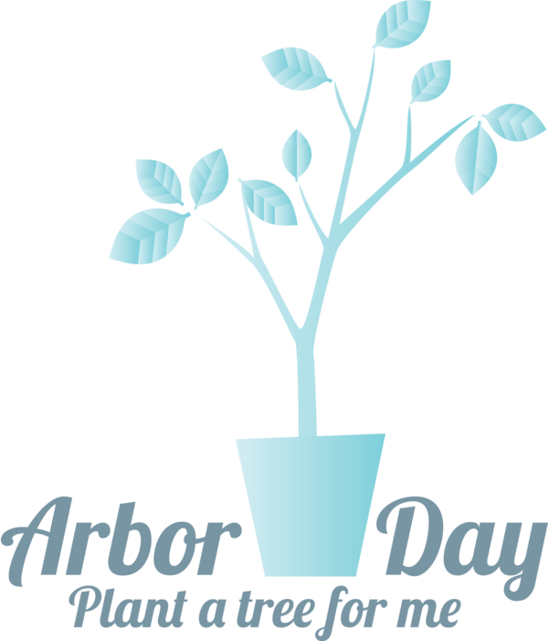 Transparent Arbor Day Text Font Turquoise for Happy Arbor Day for Arbor Day