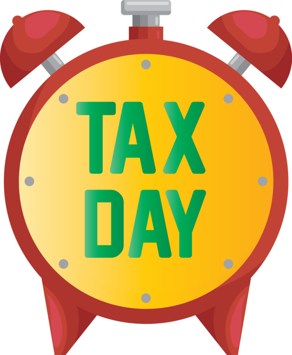 Transparent Tax Day Font Sign for 15 April for Tax Day
