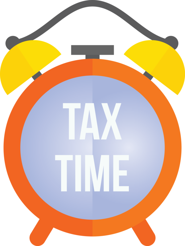 Transparent Tax Day Line Sign for 15 April for Tax Day