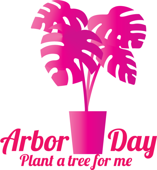 Transparent Arbor Day Pink Font Magenta for Happy Arbor Day for Arbor Day