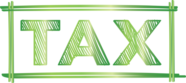 Transparent Tax Day Green Text Line for 15 April for Tax Day