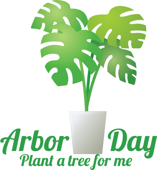 Transparent Arbor Day Green Leaf Plant for Happy Arbor Day for Arbor Day