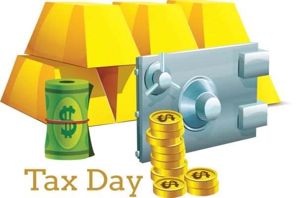Transparent Tax Day Yellow Lego for 15 April for Tax Day