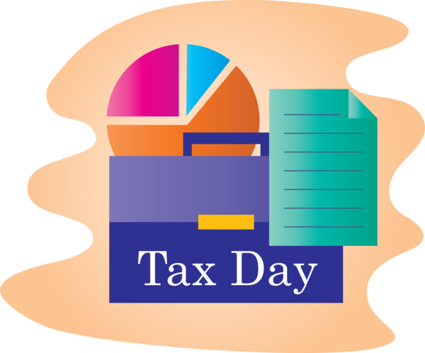 Transparent Tax Day Logo for 15 April for Tax Day