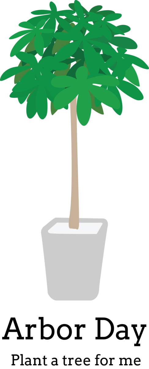 Transparent Arbor Day Tree Flowerpot Leaf for Happy Arbor Day for Arbor Day
