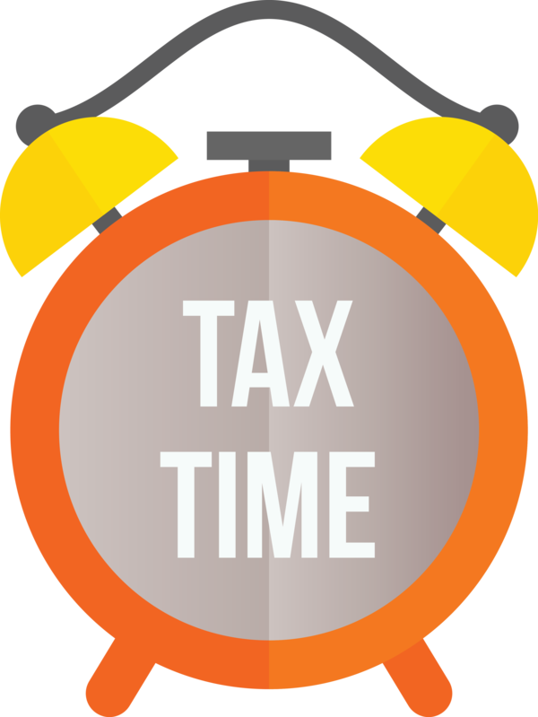 Transparent Tax Day Line Sign for 15 April for Tax Day