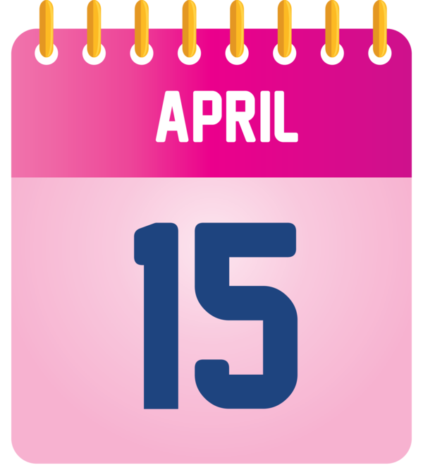 Transparent Tax Day Pink Text Font for 15 April for Tax Day