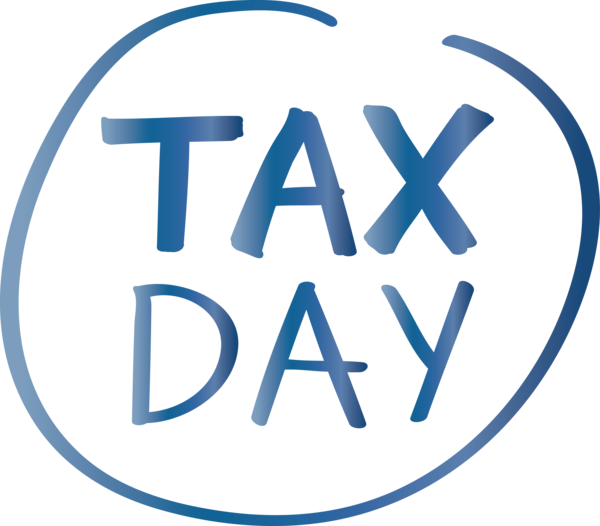 Transparent Tax Day Text Font Logo for 15 April for Tax Day