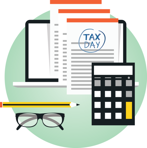 Transparent Tax Day Line Glasses for 15 April for Tax Day
