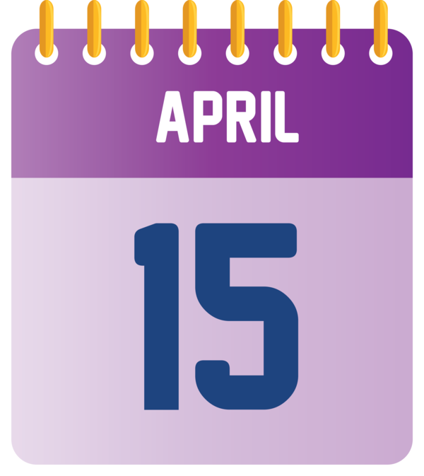 Transparent Tax Day Violet Text Font for 15 April for Tax Day