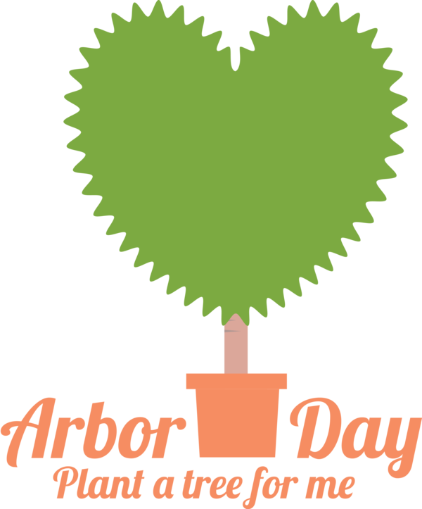 Transparent Arbor Day Green Plant Heart for Happy Arbor Day for Arbor Day