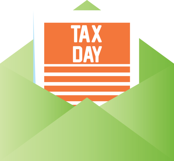 Transparent Tax Day Green Logo Font for 15 April for Tax Day