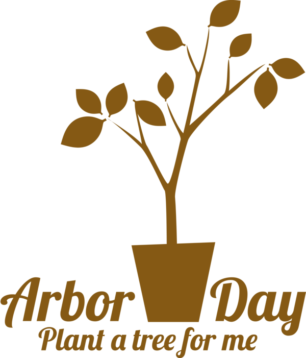 Transparent Arbor Day Text Leaf Font for Happy Arbor Day for Arbor Day