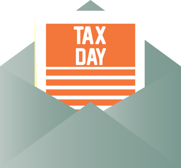 Transparent Tax Day Orange Logo Font for 15 April for Tax Day
