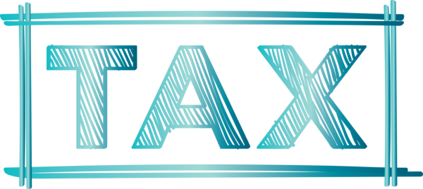 Transparent Tax Day Aqua Turquoise Text for 15 April for Tax Day