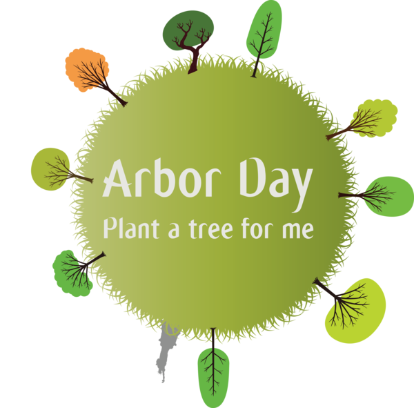 Transparent Arbor Day Green Leaf Font for Happy Arbor Day for Arbor Day