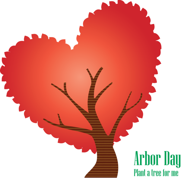 Transparent Arbor Day Heart Tree Love for Happy Arbor Day for Arbor Day