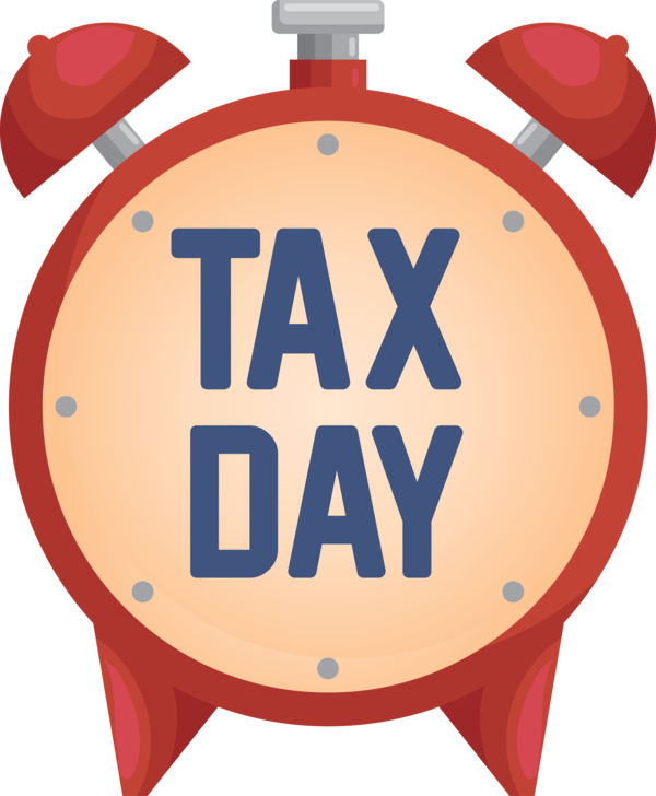 Transparent Tax Day Sign Font for 15 April for Tax Day