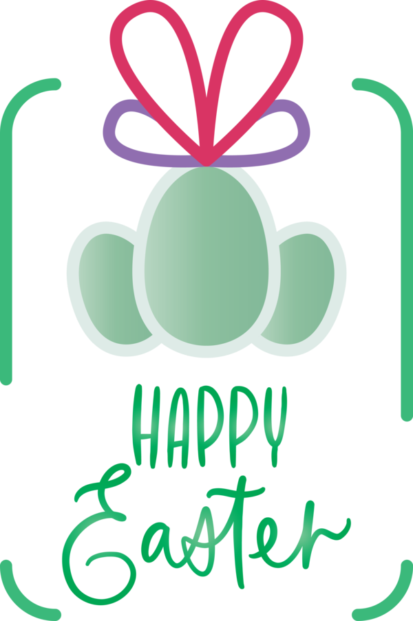 Transparent Easter Green Text for Easter Day for Easter