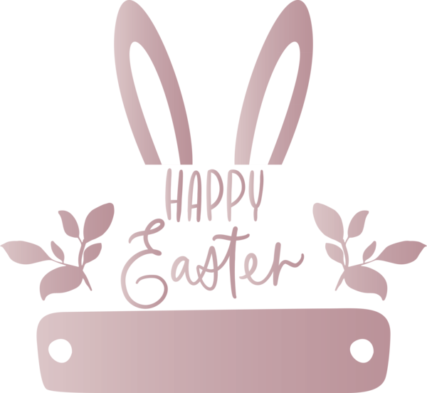 Transparent Easter Text Pink Logo for Easter Day for Easter