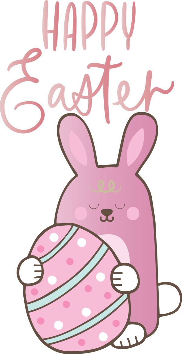 Transparent Easter Pink Cartoon Design for Easter Day for Easter