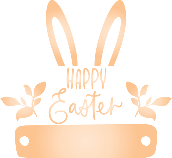 Transparent Easter Text Logo for Easter Day for Easter