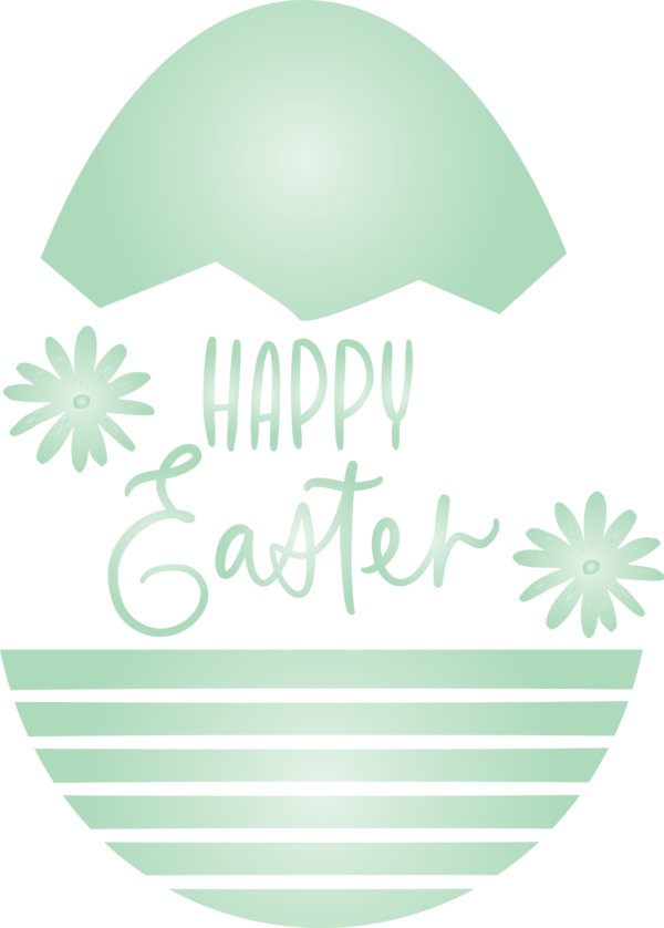 Transparent Easter Green Logo Label for Easter Day for Easter
