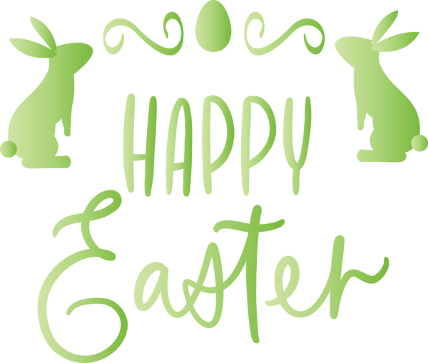 Transparent Easter Green Text Font for Easter Day for Easter