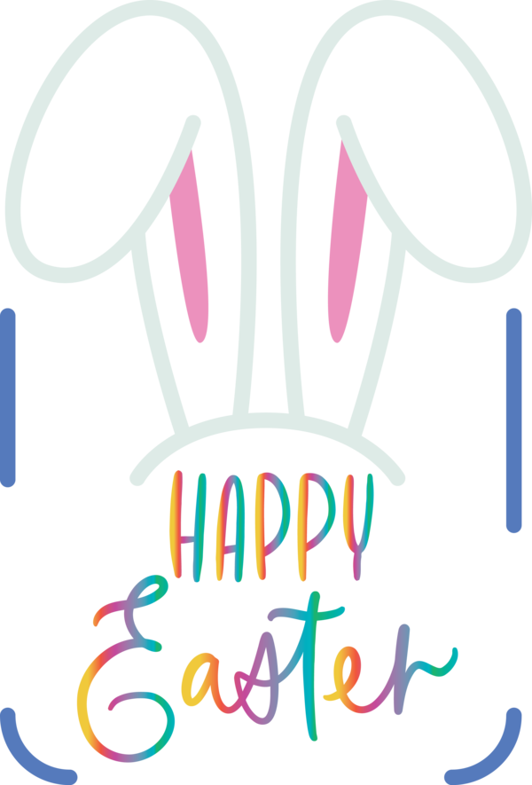 Transparent Easter Text Font Line for Easter Day for Easter