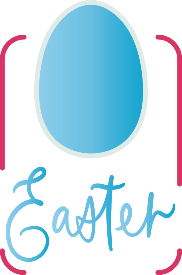 Transparent Easter Aqua Turquoise Text for Easter Day for Easter
