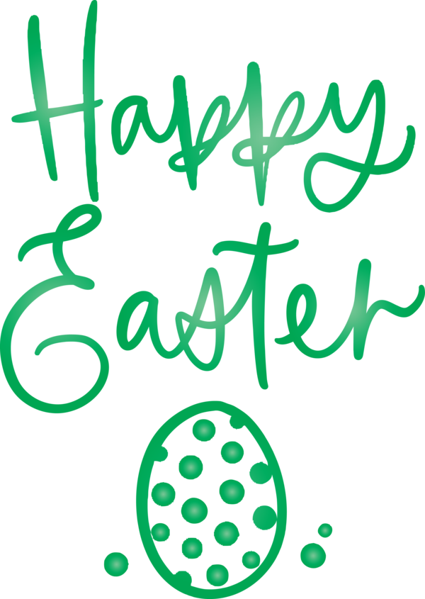 Transparent Easter Green Text Font for Easter Day for Easter