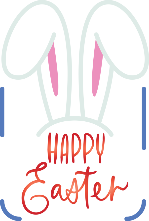 Transparent Easter Text Font Line for Easter Day for Easter