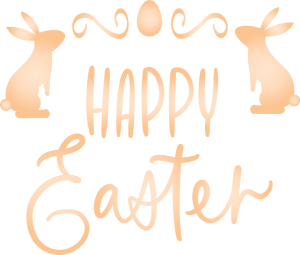 Transparent Easter Text Font Fawn for Easter Day for Easter