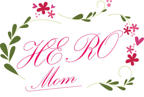 Transparent Mother's Day Text Pink Font for Happy Mother's Day for Mothers Day