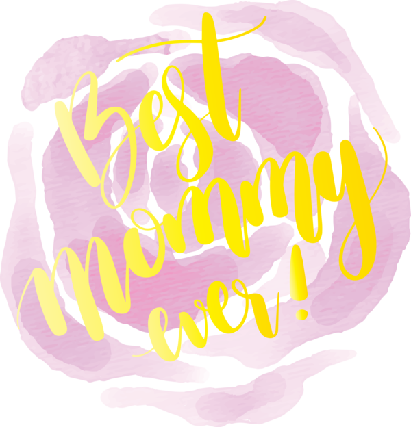 Transparent Mother's Day Text Font Logo for Mothers Day Calligraphy for Mothers Day