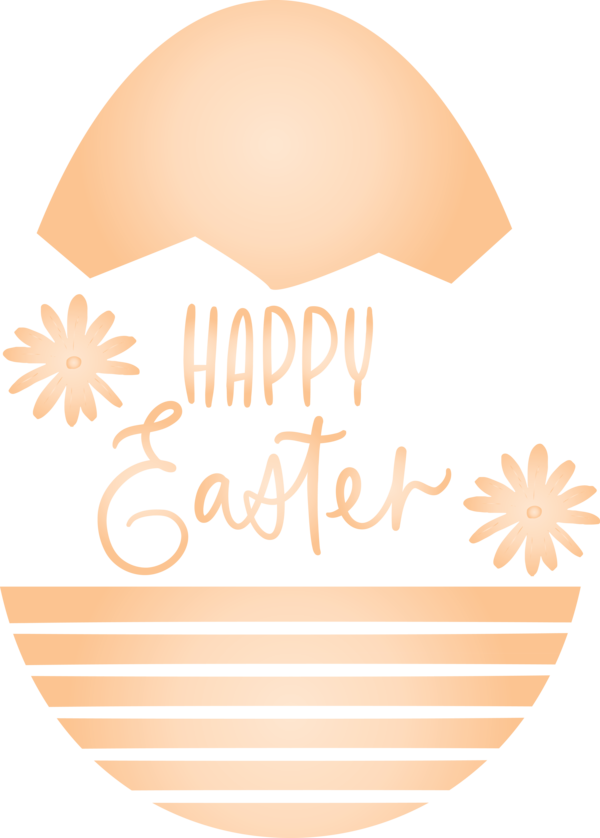 Transparent Easter Text Beige Logo for Easter Day for Easter