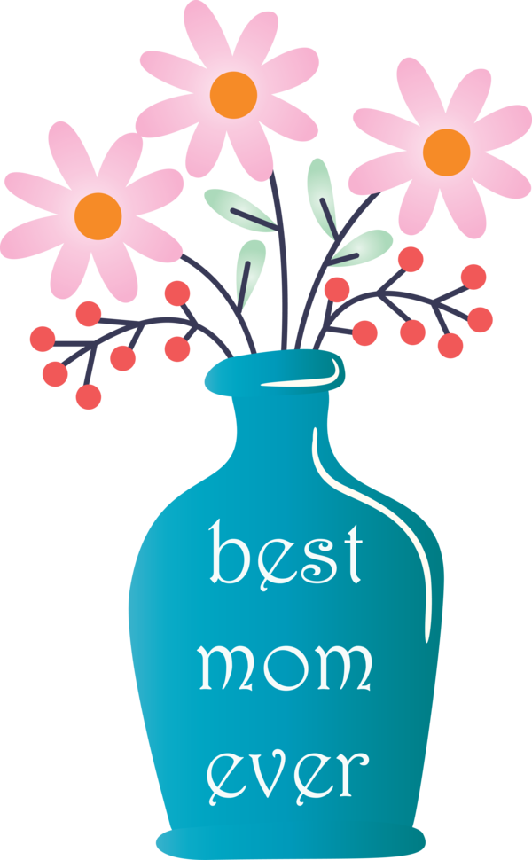 Transparent Mother's Day Vase Plant Flowerpot for Mother's Day Flower for Mothers Day
