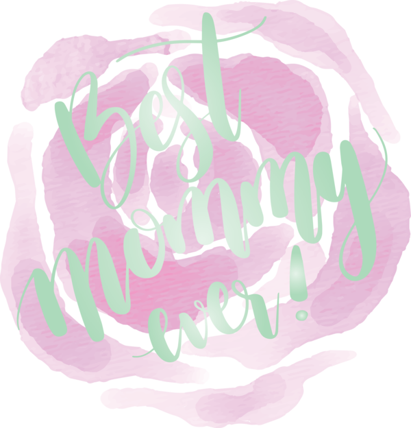 Transparent Mother's Day Pink Font Logo for Mothers Day Calligraphy for Mothers Day