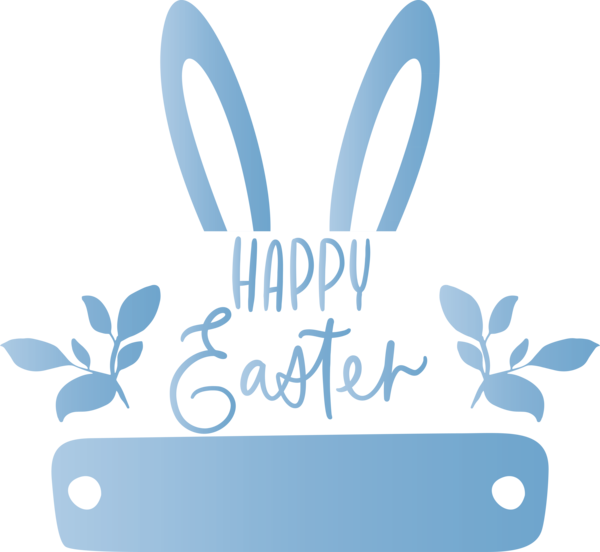 Transparent Easter Text Logo for Easter Day for Easter