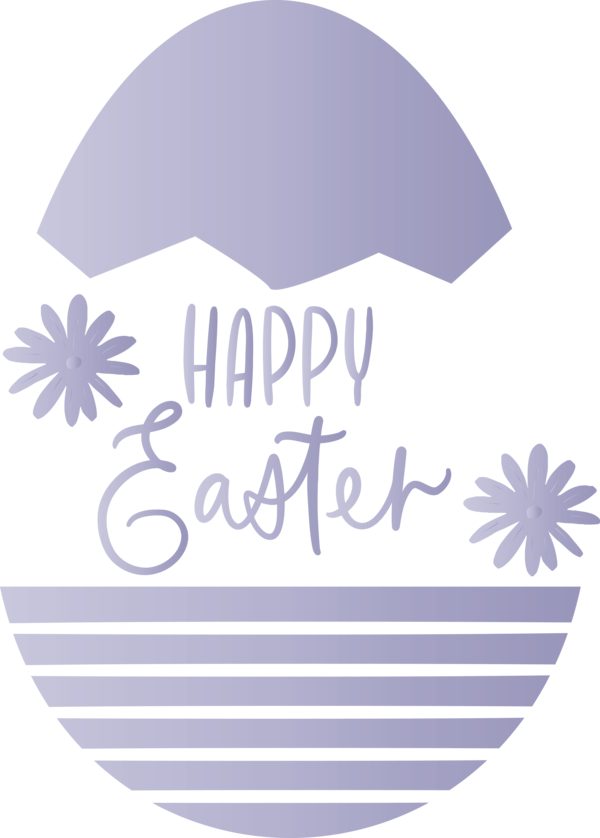 Transparent Easter Text Logo Violet for Easter Day for Easter