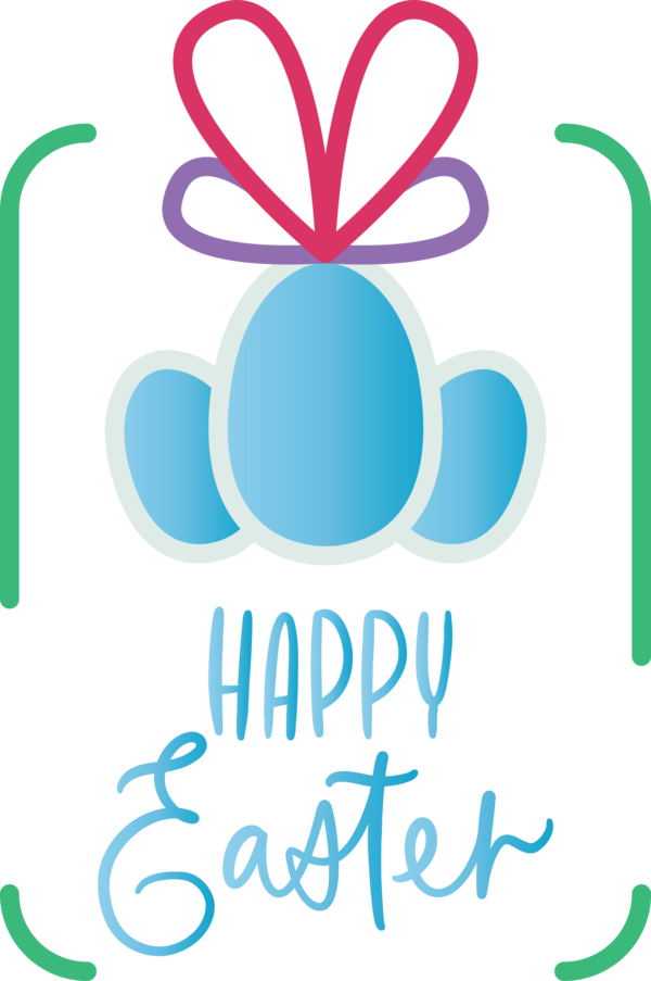 Transparent Easter Turquoise Text for Easter Day for Easter