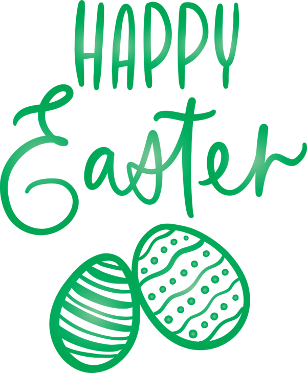 Transparent Easter Green Text Font for Easter Day for Easter